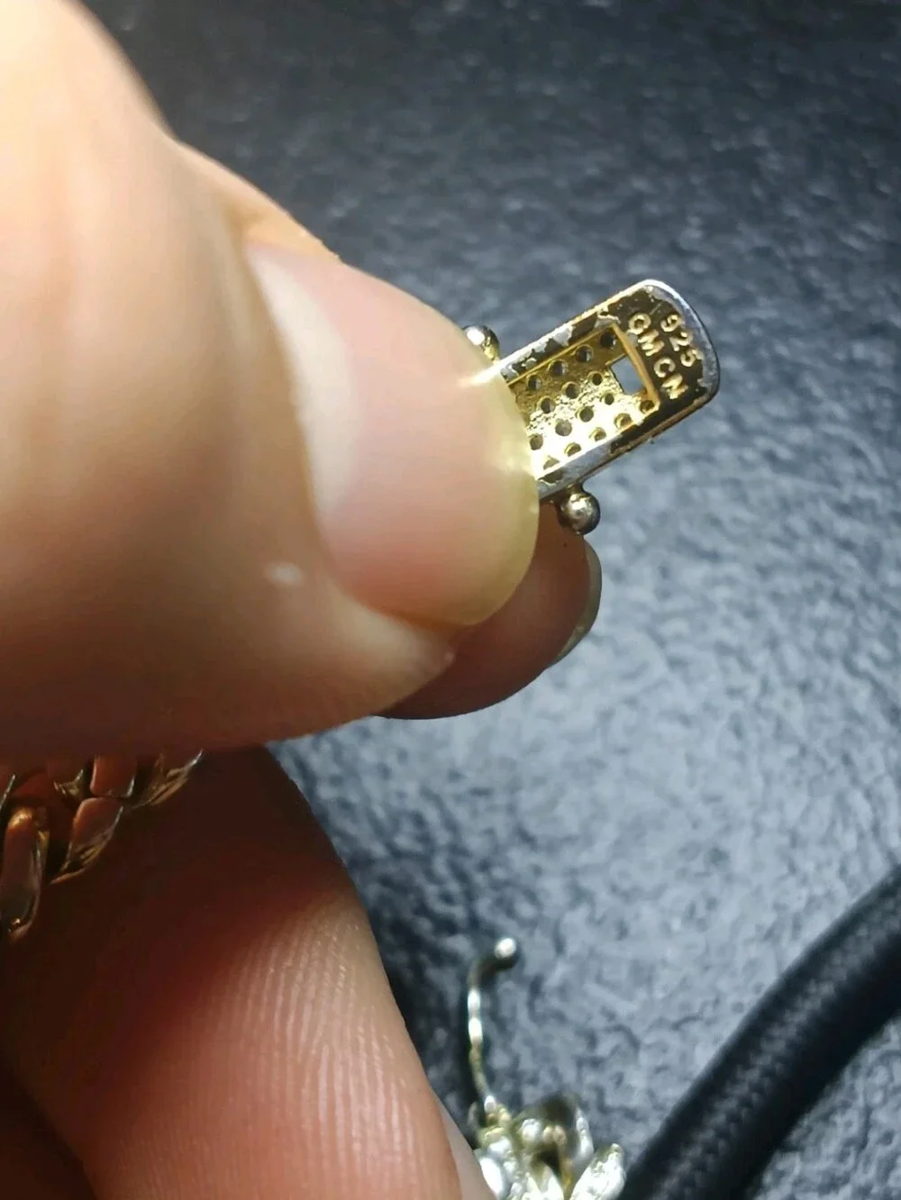 silver bracelet Gold Tone Lab Diamonds mens Sterling 925